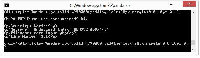 CodeIgniter เมื่อรัน Cronjob/CLI แล้วแสดง Error Undefined index: REMOTE_ADDR