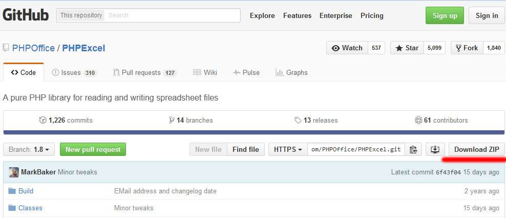 PHPExcel