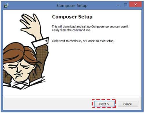 วิธีติดตั้งโปรแกรม Composer Dependency Manager for PHP