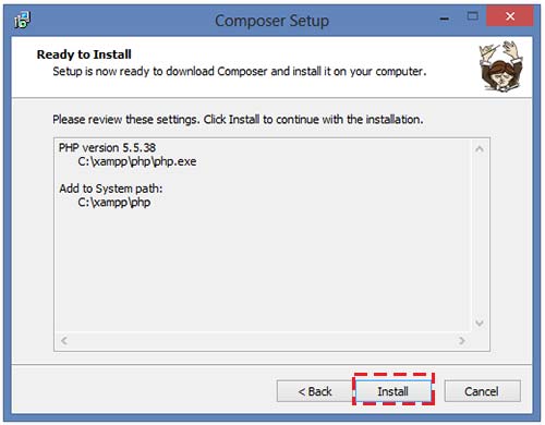 วิธีติดตั้งโปรแกรม Composer Dependency Manager for PHP