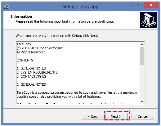 วิธีติดตั้งโปรแกรม TeraCopy