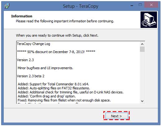 วิธีติดตั้งโปรแกรม TeraCopy