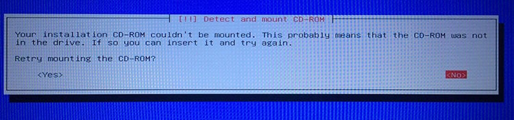 วิธีแก้ปัญหา Detect และ Mount CD-ROM ในการติดตั้ง Kali Linux