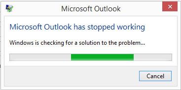 Microsoft Outlook has stopped working กรณีที่เกิดจากพิสูจน์อักษร (Proofing)