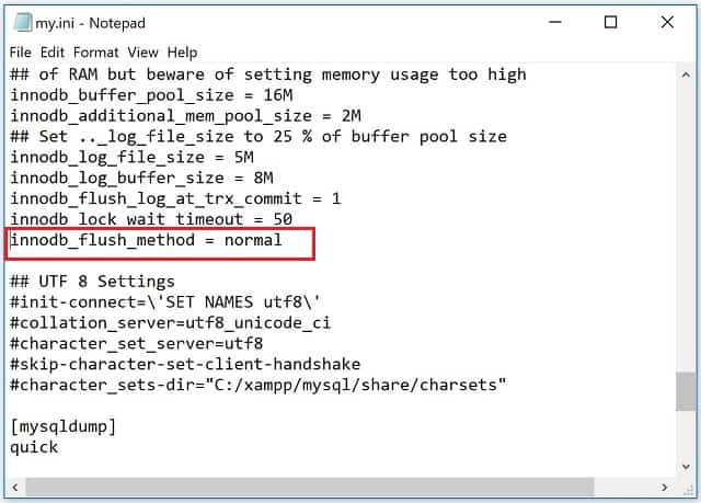 วิธีแก้ไข XAMPP MySQL shutdown unexpectedly ที่ติดตั้งบน Windows 10